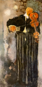 Obra contemporánea nombrada « 13. Yvon et son petit violon », Hecho por GéRARD GRIBAUMONT