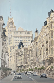 Obra contemporánea nombrada « Gran Vía », Hecho por SAEZMARTINEZ.FJ