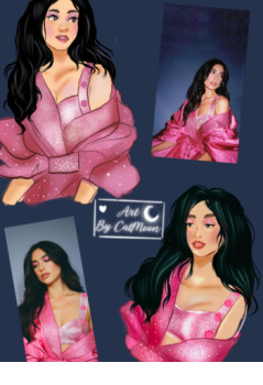 Obra contemporánea nombrada « Dua Lipa Digital Art », Hecho por CATMOON