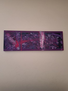 Obra contemporánea nombrada « La tourmente fushia », Hecho por KTY