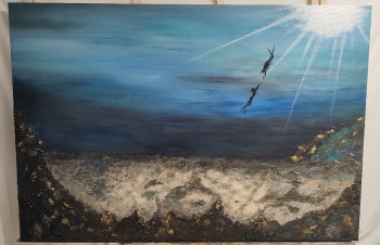 Obra contemporánea nombrada « Deep lovers », Hecho por ANA CARRASCOSA