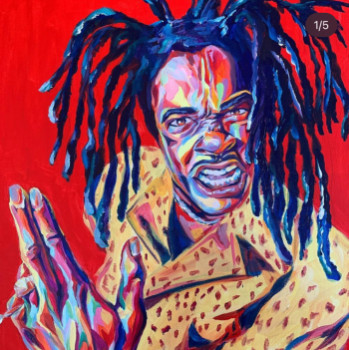 Obra contemporánea nombrada « Busta rhymes », Hecho por LOANA