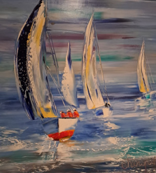 Obra contemporánea nombrada « Les 3 voiles », Hecho por CHOUPITA