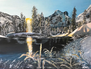 Obra contemporánea nombrada « Paysage hivernal », Hecho por HESSE