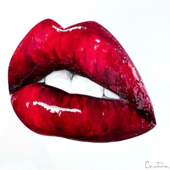 Obra contemporánea nombrada « Lips », Hecho por CANDICE MACK