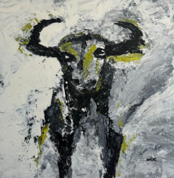 Obra contemporánea nombrada « El Toro », Hecho por ROSE MARY VALLAS