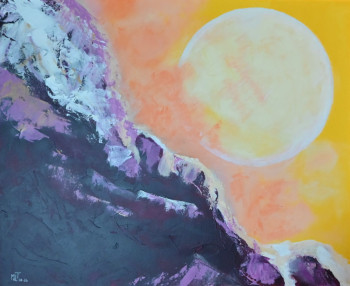 Obra contemporánea nombrada « Rock and Sun », Hecho por MARIE-LAURE TOURNIER