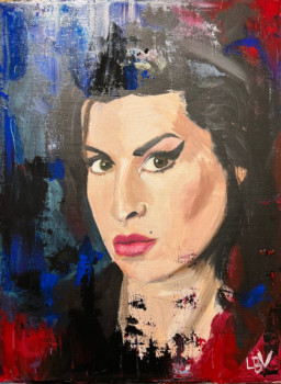 Obra contemporánea nombrada « Amy Winehouse », Hecho por LAETITIA BOUSSOUF VIGNOLES