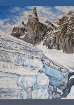 Obra contemporánea nombrada « Le grand Capucin . chamonix », Hecho por PATRICK