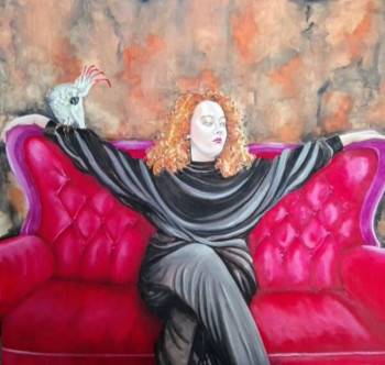 Obra contemporánea nombrada « en rojo », Hecho por EMILIO POUSSA