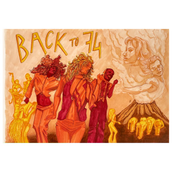 Obra contemporánea nombrada « Back on 74 », Hecho por LUCCI GANG