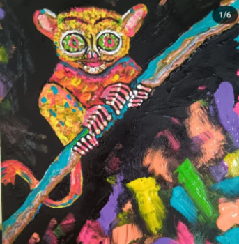 Obra contemporánea nombrada « Le tarsier », Hecho por BOESNACH MICHELLE