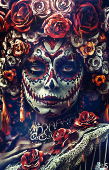 Obra contemporánea nombrada « Dead Mask 3 », Hecho por PAPYNEKO55
