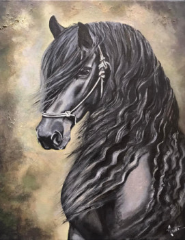 Obra contemporánea nombrada « Le Frison », Hecho por ANNE AMOUROUX