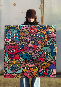 Obra contemporánea nombrada « YOKAI », Hecho por GOBYM