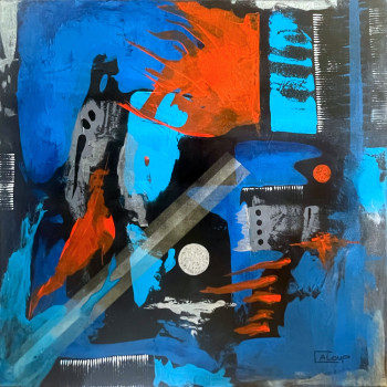 Obra contemporánea nombrada « Double Lunes », Hecho por CALOUP