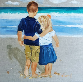 Obra contemporánea nombrada « Instant tendresse », Hecho por VALéRIE TIGRANOFF