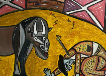 Obra contemporánea nombrada « matât el matador », Hecho por MURGUET