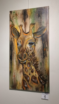 Obra contemporánea nombrada « Animal - girafe - street art », Hecho por CéDRIC CRéA