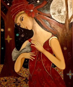 Obra contemporánea nombrada « La Fée Colombe », Hecho por CAROLE BERGERON