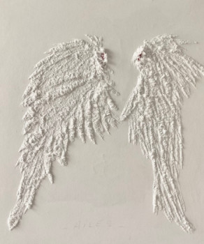 Obra contemporánea nombrada « Deux ailes (Two Wings) », Hecho por LAWRENCE