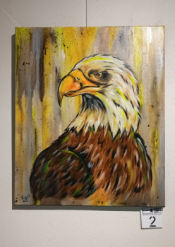 Obra contemporánea nombrada « Animal - aigle royal - street art », Hecho por CéDRIC CRéA