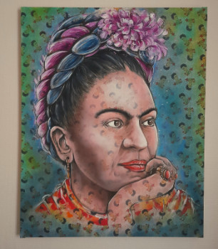 Obra contemporánea nombrada « Frida Kahlo », Hecho por OLIVIER PESTY