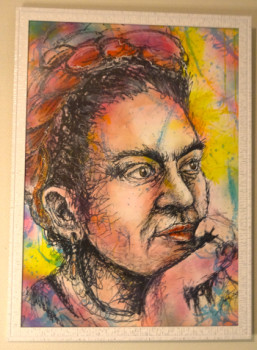 Obra contemporánea nombrada « Frida Kahlo 2 », Hecho por OLIVIER PESTY