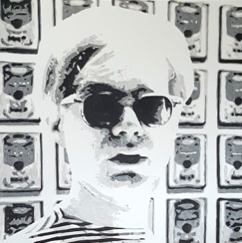 Obra contemporánea nombrada « Andy Warhol », Hecho por JIMA