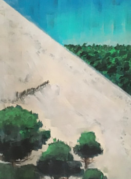 Obra contemporánea nombrada « La dune du pyla », Hecho por PACOTILLE