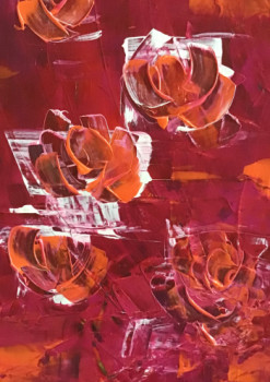 Obra contemporánea nombrada « Cellophane flowers », Hecho por PACOTILLE