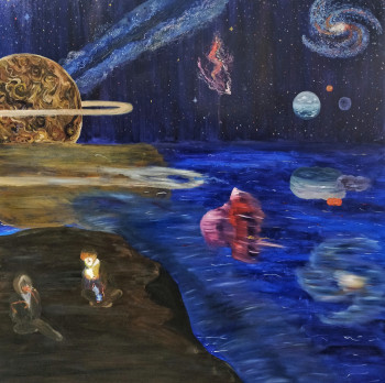 Obra contemporánea nombrada « Monde immuable », Hecho por GALA BERGé