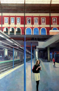 Obra contemporánea nombrada « Estación de Príncipe Pío », Hecho por CONSUELO HERNáNDEZ