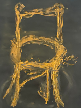 Obra contemporánea nombrada « La silla abstracta », Hecho por ANTONIO