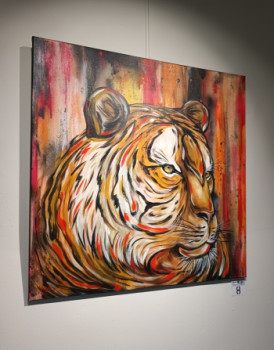 Obra contemporánea nombrada « Animal - tigre du Bengale - street art », Hecho por CéDRIC CRéA