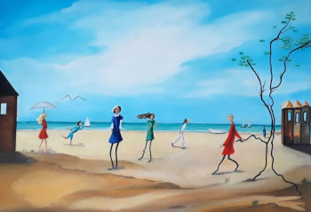 Obra contemporánea nombrada « Délires à la plage », Hecho por SYLE LM