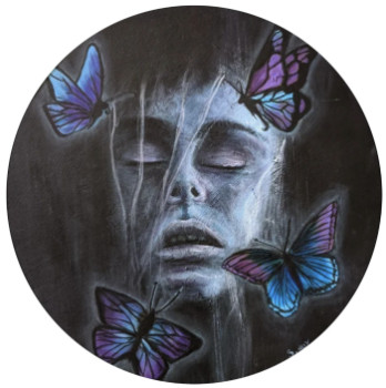 Obra contemporánea nombrada « Butterflies », Hecho por SEPHORA HUY