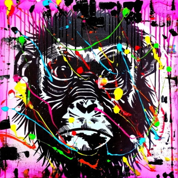 Obra contemporánea nombrada « Monkey », Hecho por 1994