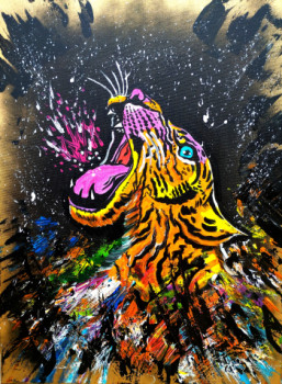 Obra contemporánea nombrada « KING OF THE JUNGLE », Hecho por 1994