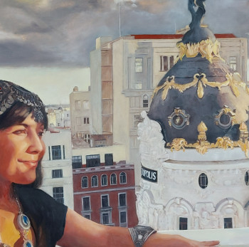 Obra contemporánea nombrada « De Madrid al cielo », Hecho por CHARO VAQUERIZO