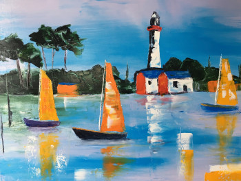 Obra contemporánea nombrada « Le Phare », Hecho por JEAN PIERRE SALLE