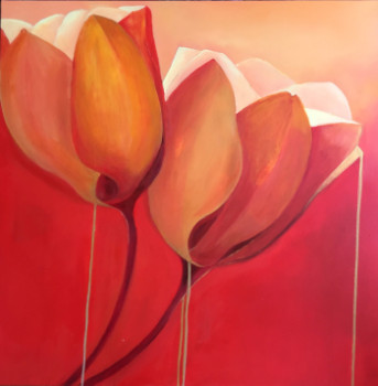 Obra contemporánea nombrada « Tulipes », Hecho por RENéE OCONEL