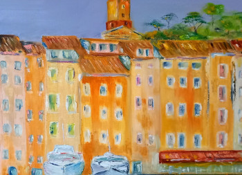 Obra contemporánea nombrada « SAINT TROPEZ SES COULEURS », Hecho por CIEL ET MER