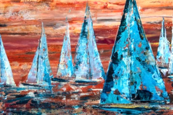 Obra contemporánea nombrada « Sailing », Hecho por MARGHERITA RUNCIO