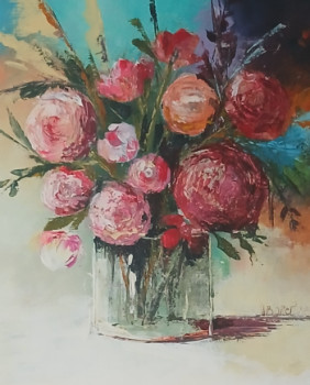 Obra contemporánea nombrada « Bouquet de printemps », Hecho por E.BOREL