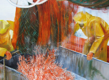 Obra contemporánea nombrada « RETOUR DE PECHE », Hecho por HALLEY