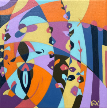 Obra contemporánea nombrada « Alce Rosea IV », Hecho por MAGUY VAZ