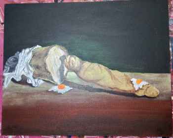 Obra contemporánea nombrada « Titulo original: " Pan frances sodomizando a pan de Hogaza portugues", autor: " Simplemente le he dado la vuelta" », Hecho por ANTONIO CERON