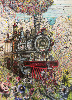 Obra contemporánea nombrada « War Express », Hecho por VINCENT GUERRE