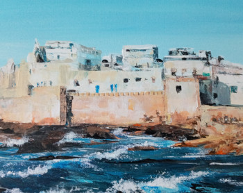 Obra contemporánea nombrada « ESSAOUIRA », Hecho por E.BOREL